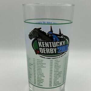 New 126th Kentucky Derby 2000 Horse Racing Beverage Glass - Vintage